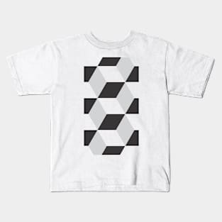 Cubism Black and White Kids T-Shirt